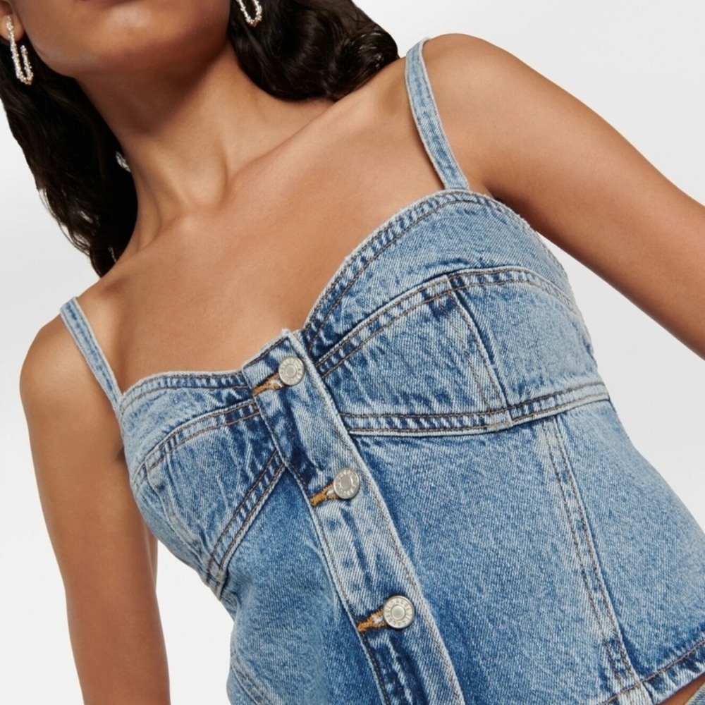 Agolde Light Blue Denim Women's Overalls